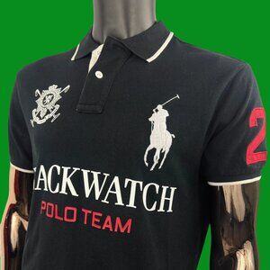 VTG Polo Ralph Lauren Blackwatch Polo Team “2” Polo Shirt – Black/White/Red